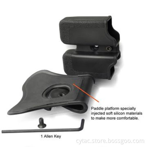 Police Military Equipment Double Magazine Holder for Taurus 24/7, Made of Black Polymer